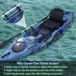 Huntury Kayak Paddle Holder, Kayak Track Mount Accessories, Kayak Oar Holder for Fishing Kayak, Kayak Rail Accessories, Pack of 2