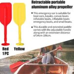 TASDHZ 2PC Boat Oars Telescopic Paddle Aluminum Kayak Paddles Adjustable Length Canoe Paddle with Anti-Slip Grips for Kayak,Telescoping Plastic Boat Paddle Canoe, Inflatable Boat Dinghy (Yellow 2pcs)