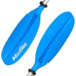 MorTime 87 in Kayak Paddles, Heavy Duty Aluminum Shaft and Polyethylene Ribbed Blades for Kayaks, Canoes, Small Boats, 220 cm,Blue