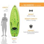 SXTEEN 8 ft Sit-On-top Kayak (Paddle Included), Lime Green