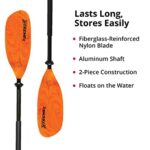 SeaSense XTreme 2 Kayak Paddle, Orange-Yellow, 84” – Fiberglass Reinforced Nylon Blades, 2-Piece Construction – Great for Sport, Sea, Whitewater, Recreational & Fishing Kayaking