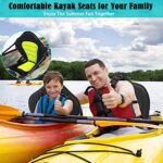 Kayak Seat Back,Universal Deluxe Padded Kayak Seat Cushioned Fishing Boat Seat Comfortable Backrest Support with Adjustable Strap Detachable Storage Bag for Kayaks Boats Canoes