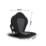 Kayak Seat Cushion Delux e Padded, Canoe Seat with Detachable Back Support, Adjustable Portable Breathable Boat Seat Pad for Outdoor Kayaking, Fishing, Boat Rafting(black)