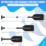 Tradder 2 Pcs Boat Paddles Telescoping Collapsible Oar Kayak Paddles 21-42 Inch Aluminum Plastic Canoe Paddles Adjustable Length Canoe Paddle for Kayak, Inflatable Dinghy, Outdoor Water Sports, Black