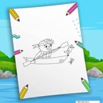 Kayaking Coloring Book For Kids: Kayak Coloring Book for Boys & Girls Ages 4, 5, 6, 7, and 8 Years Old | Water Sports Coloring Book for Kids