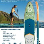 DAMA Inflatable Stand Up Paddle Board 11’*33” *6”, Yoga Paddleboard, 11ft sup, Fishing Paddle Boards for Adults, Blow up sup, Standup sup w/Camera Seat, 4 pcs Floating Kayak Paddle, Board Carrier