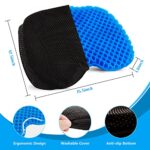 Anti Slip Kayak Gel Seat Cushion Thick Waterproof Egg Seat Cushion Kayak Seat Pad With Non-Slip Cover For Sit In Kayak Inflatable Kayak Canoe & Boat Kayak Accessories For Fishing Kayak (Blue)