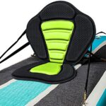 Kayak Seat Universal Deluxe Padded Canoe Seat Fishing Boat Seat High Back Comfortable Backrest Support with Adjustable Strap & Detachable Storage Bag Paddleboard Seats for Kayak,Rowboats,Boats,SUP
