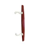 Alcan Canoe Style Wooden Sliding Door Handle | Stylish Sliding Glass Patio Door Handle Replacement Door Hardware and Repair | White