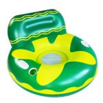 Pool Lounger Float for Adult,Float Hammock,Inflatable Rafts Swimming Pool Air Sofa Floating Chair Bed,with Two Handle and a Big Cup Holder,Great for Chilling in The Pool(Green 105x105x70cm)