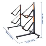 UOKRR Kayak Storage Rack-Heavy Duty Freestanding Kayak Stands Outdoor Storage Rack with Padded Arms and Adjustable Straps for Indoor Outdoor Garage Paddle Board Canoe Bikes Life Rafts