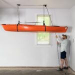 StoreYourBoard Kayak and Canoe Ceiling Pulley System, Garage Mount Storage Hoist, Heavy Duty Holds 150 lbs, Indoor Hanging Organizer