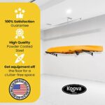 Koova Garage Wall Organizer for Boat Storage | Soft Padded Kayak Racks for Outdoor Storage | Fit Stand Up Paddle Board Inflatable | 150lb Capacity Canoe Shelf | Surfboard Rack Horizontal | Made in USA
