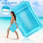 Pool Floats Adult, Inflatable Tanning Pool Floats?Tanning Pool with Removable Pillow, Pool Raft for Adults Kids with Pillow, Floating