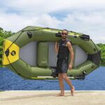 Easy Setup – 3 Person Inflatable Boat RAFT Set – Complete with: OARS, Pump, Patch KIT