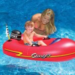 Swimline Speedboat Inflatable Kids Float, Red, 45″/25″/10″