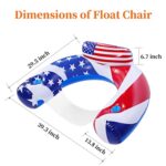 2 Pack Pool Floats Chair, Inflatable Pool Lounger Floats Adult Size with Cup Holder, Floating Lake Raft Swimming Pool Toys Party Floaties for Pool Summer Beach Outdoor