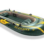 Intex Seahawk 4 Inflatable Boat Set + Oars/Pump/Motor Mount | 68351E+ 68624E