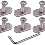 METER STAR 6 Pcs 304 Stainless Steel Kayak Rail Screws & M6 Track Nuts Rail Hardware Gear Mounting Replacement Kit for Kayaks Canoes Boats Rails