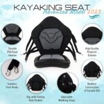 Kayak Seat, Canoe Seat, SUP Seat, Paddle Board Seat – Universal Fit Water Repellent Cushion with Back Support