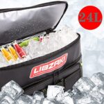 LI LIBZAKI Kayak Cooler – Waterproof Cooler for Kayaking Compatible with Lawn-Chair Style Seats, Kayak Accessories Cooler Bag, Leak Proof Zipper, Portable Ice Chest Cooler Black