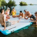 Driftsun Inflatable Floating Dock Platform – 8ft x 6ft Mesa Dock Floats, Floating Docks for Lakes & Boats, Inflatable Island, Swim Platform Blocks, Quick Inflation, Floating Mats for The Water