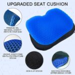 Ordbuum Anti Slip Kayak Seat Cushion, Waterproof Kayak Gel Seat Pad Cushions with U Shape,Boat Canoe Inflatable Thicken Seat Cushions Kayak Accessories for Fishing Kayak Chair and Boat(Blue)