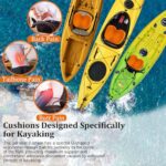 NEW-Vi Anti-Slip Kayak Seat Cushion – Waterproof Thicken Gel Boat Kayak Canoe Rowing Stadium Pad for Sit in Kayak Chair Lifetime Kayak Accessories Equipment Gear for Fishing Kayak,Orange