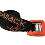 YakAttack 6′ Cam Strap – Heavy Duty Polyester Kayak Tie Down with Protective Rubber Buckle, Black/Orange – 2 Pack (YEP-1006-06-2PK) | Kayak Fishing Accessories