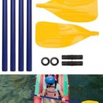 Jashem Boat Oars 2 Pieces Kayak Paddles Detachable Canoe Paddle Inflatable Boat PVC Oar Water Sports Accessory (Plastic)