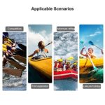 LIOOBO Telescopic Kayak Paddle Canoe Oar: Plastic Aluminum Alloy River Tubing Paddles Boating Accessories Black 2Pcs