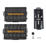 YakAttack TracPak Combo Kit, Set of Two Stacking Fishing Gear Storage Boxes with Track Mount Base, Black (SSO-1002) | Kayak Fishing Accessories