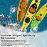 NEW-Vi Anti-Slip Kayak Seat Cushion – Waterproof Thicken Gel Boat Kayak Canoe Rowing Stadium Pad for Sit in Kayak Chair Lifetime Kayak Accessories Equipment Gear for Fishing Kayak,Blue+Orange