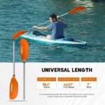 FunWater Kayak Paddle with Alloy Shaft and PP Blade, Lightweight Floating Kayak Oars for Kayaking Boating, Canoeing
