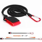 Boncas Paddle Leash Stretchable Kayak Paddle Coiled Leash for Kayak and SUP Paddles, Fishing Poles Rods 2 Pack