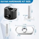 Ophjerg Kayak Track/Rail Mount Accessories, Kayak Hardware Kit Includes Convertible Knobs, 1-1/2” T Bolts, Track Nuts, 1-1/4” Socket Head Cap Screws, All Standard 1/4-20 Thread