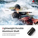 Abahub 1 x Kayak Paddles, 90.5 Inch Kayaking Oars for Boating, Canoeing with Free Paddle Leash, Aluminum Alloy Shaft White Plastic Blade