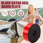 Amylove Keel Guard Self Adhesive DIY Kayak Keel Guard for Fiberglass Boat Protector Tape for Aluminum Boat Canoe Hull, Help Prevent Scratches Damage Scars from Rocks Oyster Beds, Black (20 ft)