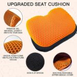 Ordbuum Anti Slip Kayak Seat Cushion, Waterproof Kayak Gel Seat Pad Cushions with U Shape,Boat Canoe Inflatable Thicken Seat Cushions Kayak Accessories for Fishing Kayak Chair and Boat(Orange)