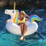 GoFloats Unicorn Pool Float Party Tube – Inflatable Rafts, Adults & Kids