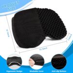 Anti Slip Kayak Gel Seat Cushion Thick Waterproof Egg Seat Cushion Kayak Seat Pad With Non-Slip Cover For Sit In Kayak Inflatable Kayak Canoe & Boat Kayak Accessories For Fishing Kayak (Black)