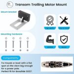 Universal Transom Trolling Motor Mount for Kayaks/Kayak Marine Board Backing Plate Mount Bracket for Clamp-on Electric Trolling Motors