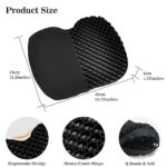 Omoojee Kayak Seat Cushion, Anti Slip Gel Seat Cushion for Long Sitting on Boat, Canoe, Sup, Chair (Black)