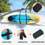 GOBUROS Paddle Board Carrying Strap, Adjustable SUP Kayak Carry Strap with Detachable Storage Bag and Metal Hardware for Paddle boards, Surfboards, Long boards, Canoe and Kayak
