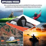 FRLZYLZP Kayak Seats – Premium Canoe Seat with Back Support, Thickened Kayak Seats,SUP and Paddle Board Seat – Water-Repellent Cushion – Ideal for Fishing, Rowboats, and More (Black+Gray, 1 pcs)
