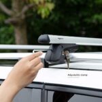 Amazon Basics Cross Bar Roof Rack for Kayak, Snowboard, Bike, Luggage, 52 inches, Pack of 2, Black/Silver