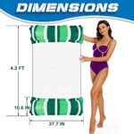 Zcaukya 4 Pack Inflatable Pool Float Hammocks, 4-in-1 Water Floating Mesh Chair for Adults, Swimming Pool Drifter Saddle Lounge for Summer Events Pool Parties, Blue/Pink/Green/Yellow