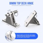 OYMLANX Bimini Top Deck Hinge Kit – 316 Stainless Steel Marine Hardware with Quick-Release Pins, 4 Hinges + 10 Impact Screws – Corrosion-Proof Mounting for Boats, Kayaks, Canoes