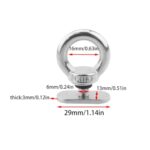 Ruiwaer 2pcs 316 Slide Rail Track Locking Lifting Ring Silver Kayak RV Hitch Wire Retainer Tent Canoe Fastener Track Mounting Tie Down Eyelet Fixed Elastic Cord or Rope Marine Hardware