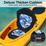 Extra Thick Kayak Seat with Back Support, Hard Support Kayak Replacement Seat Paddle Board Seat with Storage Bag for Sit-On-Top Kayaks, Canoe, SUP